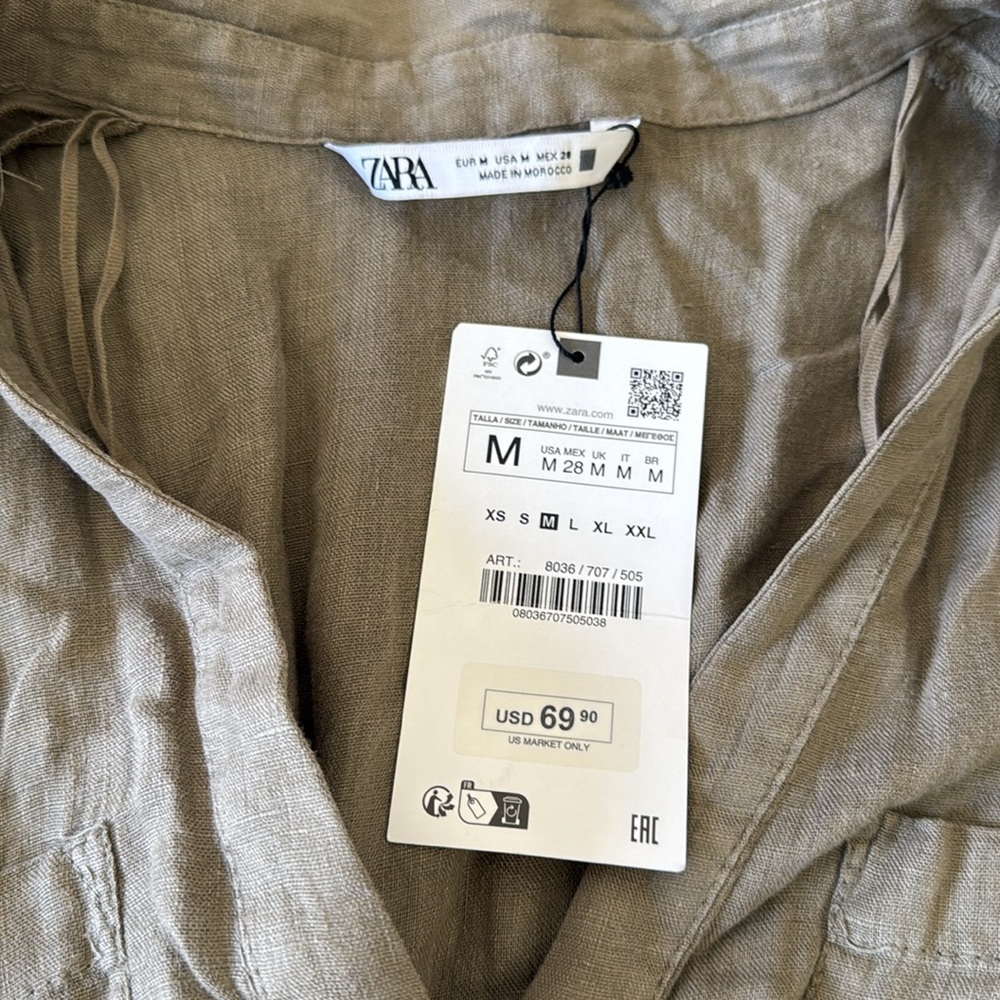 NWT Zara linen maxi dress - Picture 5 of 5
